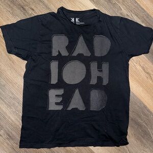 Men's Radiohead x W.A.S.T.E band shirt VERY RARE thick t shirt